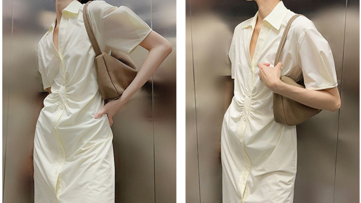 Genuine Leather Shoulder Tote Bag - French Style Underarm Bag Genuine Leather French Style Shoulder U