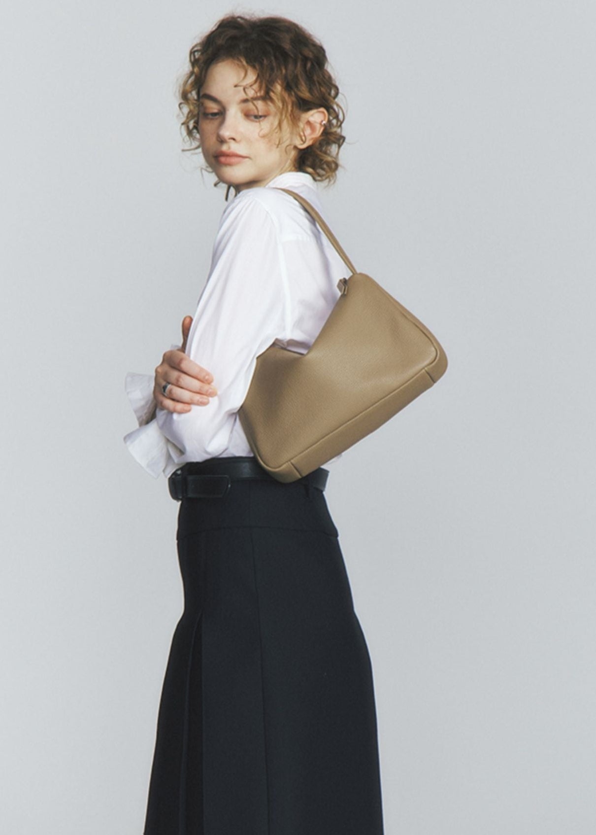 Genuine Leather Shoulder Tote Bag - French Style Underarm Bag Genuine Leather French Style Shoulder U