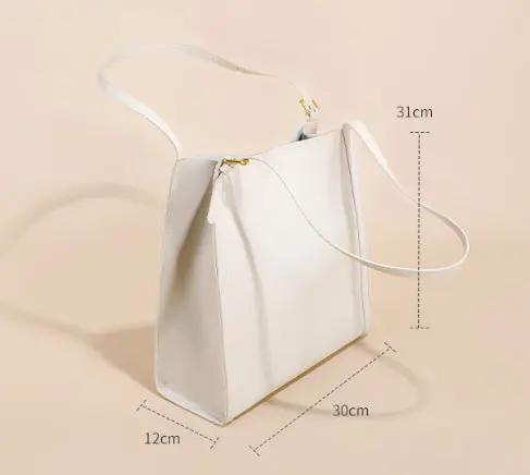 Genuine Leather Tote Bag - Large Capacity Shoulder Bag Genuine Leather Shoulder Bag Large Capa
