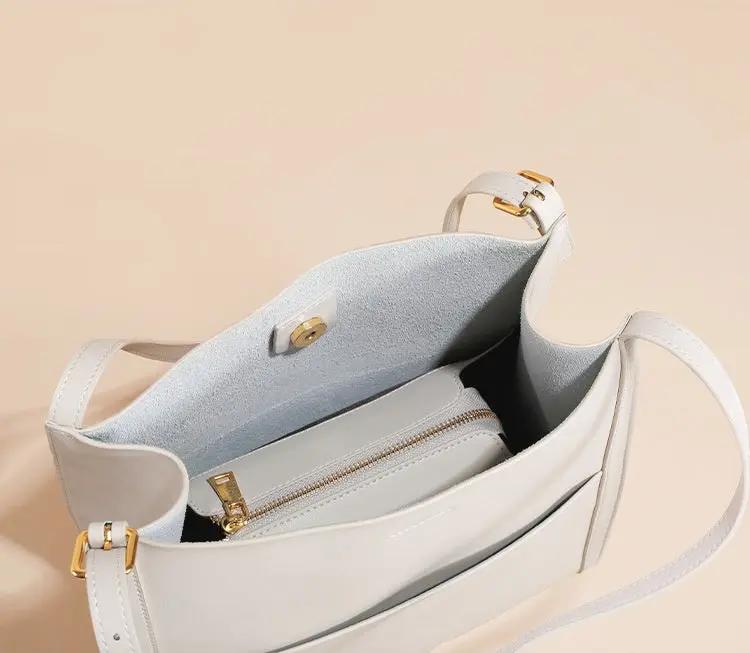 Genuine Leather Tote Bag - Large Capacity Shoulder Bag Genuine Leather Shoulder Bag Large Capa