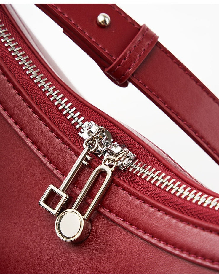 Genuine Leather Crossbody Bag - Underarm Tote Shoulder Bag Genuine Leather Underarm Crossbody Bag T