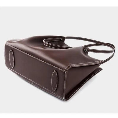 Genuine Leather Shoulder Bag - Large Capacity Tote Bag Genuine Leather Large Capacity Shoulder