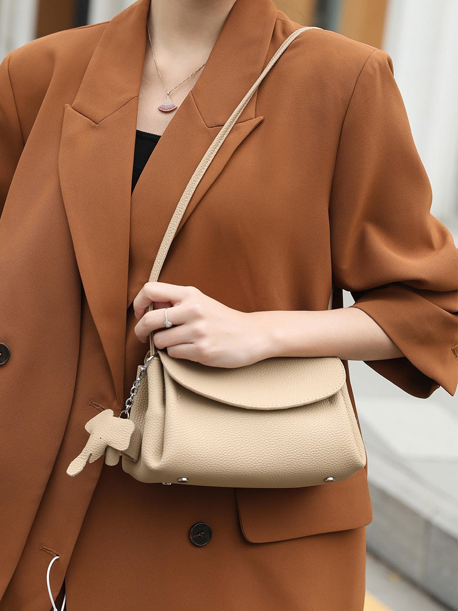 Genuine Leather Crossbody Bag for Underarm and Shoulder Use Genuine Leather Bag Underarm Crossbody