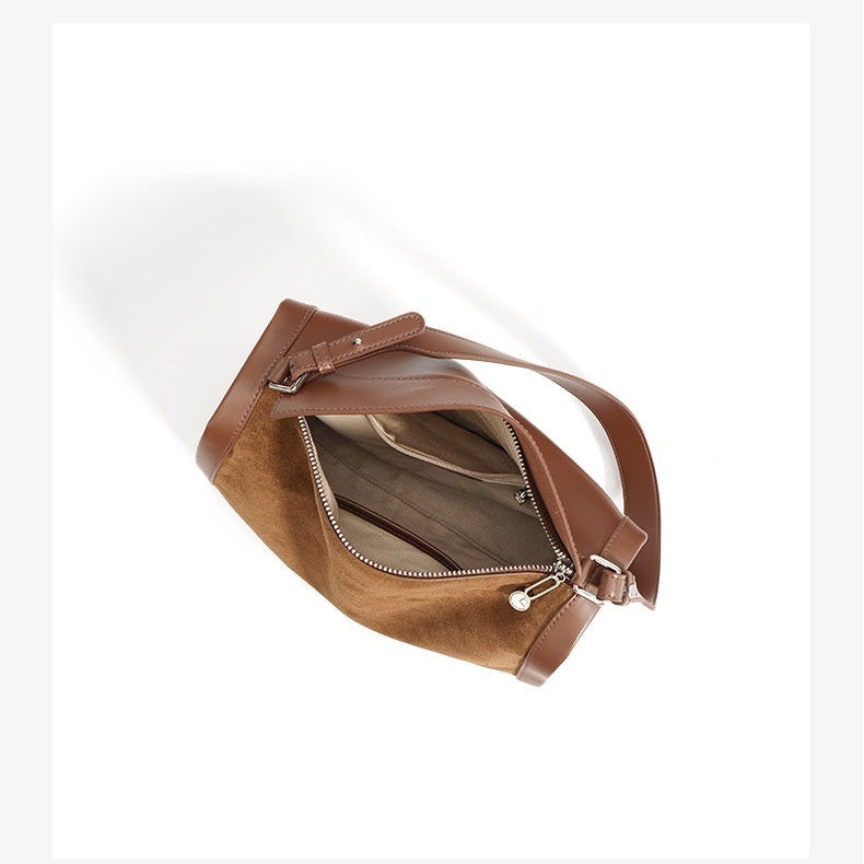 Genuine Leather Shoulder Bag - Stylish Messenger Tote and Crossbody Bag Genuine Leather Shoulder Messenger Bag