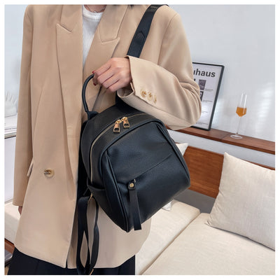 Vegan Leather Small Backpack - Soft and Lightweight Mini Bag Vegan Leather Backpack Soft Small Bags