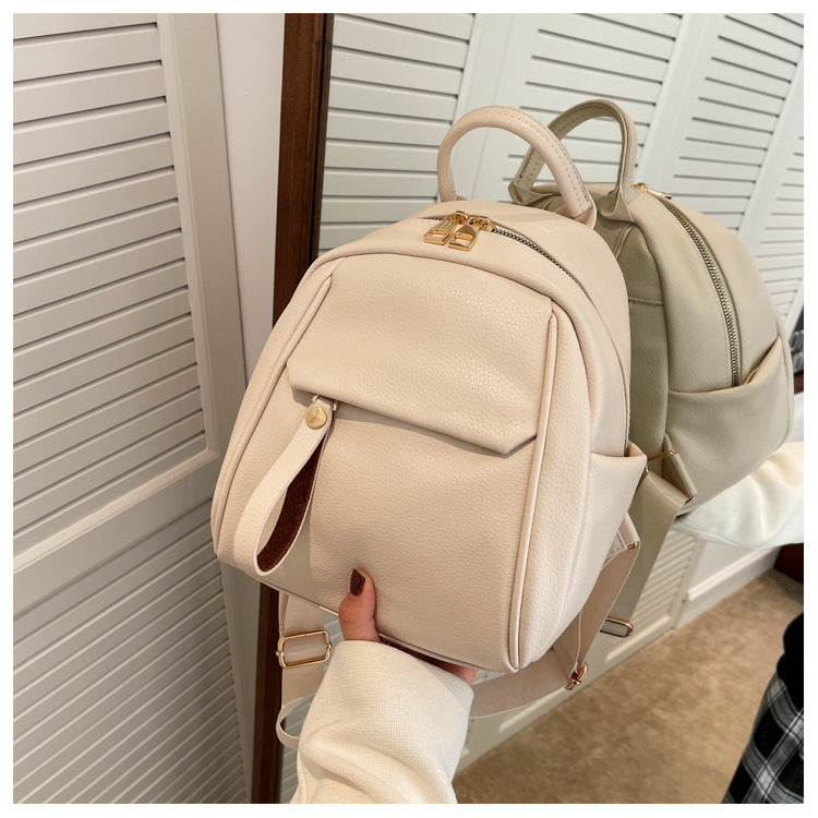 Vegan Leather Small Backpack - Soft and Lightweight Mini Bag Vegan Leather Backpack Soft Small Bags