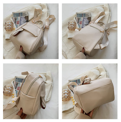 Vegan Leather Small Backpack - Soft and Lightweight Mini Bag Vegan Leather Backpack Soft Small Bags