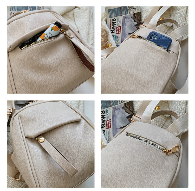 Vegan Leather Small Backpack - Soft and Lightweight Mini Bag Vegan Leather Backpack Soft Small Bags