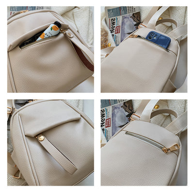 Vegan Leather Small Backpack - Soft and Lightweight Mini Bag Vegan Leather Backpack Soft Small Bags