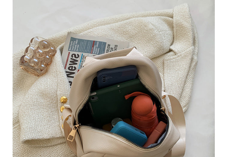 Vegan Leather Small Backpack - Soft and Lightweight Mini Bag Vegan Leather Backpack Soft Small Bags