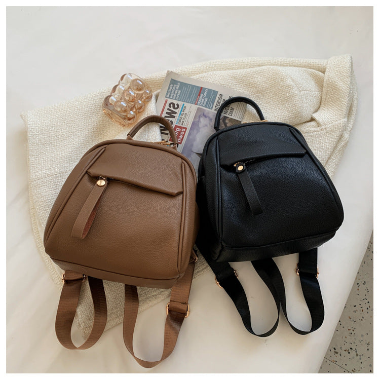 Vegan Leather Small Backpack - Soft and Lightweight Mini Bag Vegan Leather Backpack Soft Small Bags