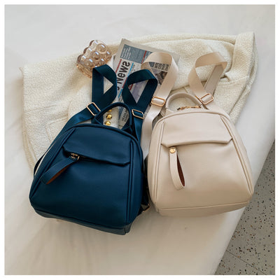 Vegan Leather Small Backpack - Soft and Lightweight Mini Bag Vegan Leather Backpack Soft Small Bags