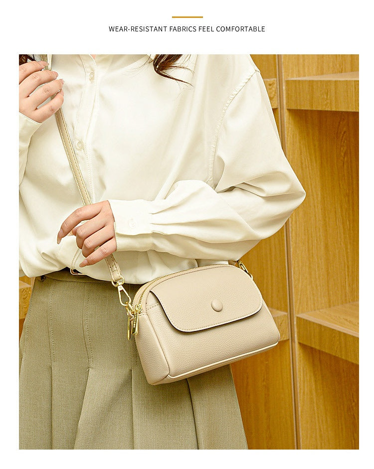 Vegan Leather Crossbody Bag - Lightweight and Soft Shoulder Bag Vegan Leather Lightweight Soft Leather