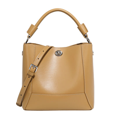 Genuine Leather Women's Shoulder Tote Bag Crossbody Bag Bucket Bag