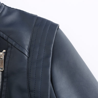 Women Vegan Leather Coat - Slim-fit Leather Jacket for Women - Bagbagsitter