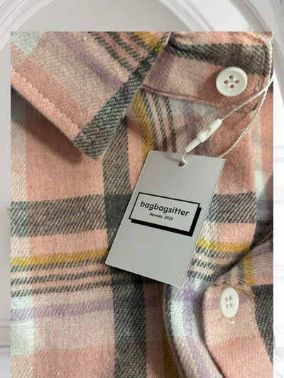 Women's Plaid Short Sleeve Button-Up Shirt