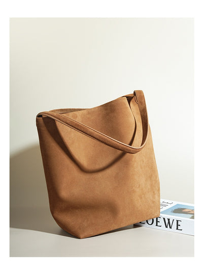 Genuine Leather Tote Bag - Large Capacity Soft Leather Shoulder Bag in Black for Stylish Black Bags Genuine Leather Shoulder Bag