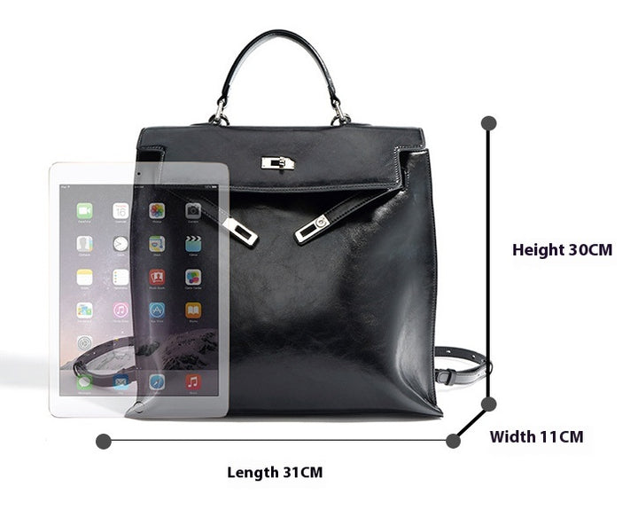 4552 Soft Leather Backpack ,Large Capacity Satchel Shoulder Handbags The Sienna Backpack | Vegan Leather Backpack Purse  main image 4