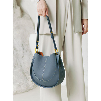 Genuine Leather Crossbody Bag – Stylish Shoulder Bag for Everyday Use Blue 28x8x24.5cm 3 in 1 Fashion Women Anti-Theft Backpack