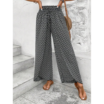 Comfortable  Floral Wide-leg Pants