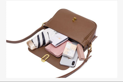 Genuine Leather Crossbody Bag - Stylish Shoulder Tote for Everyday Use Genuine Leather Crossbody Shoulder Bag U