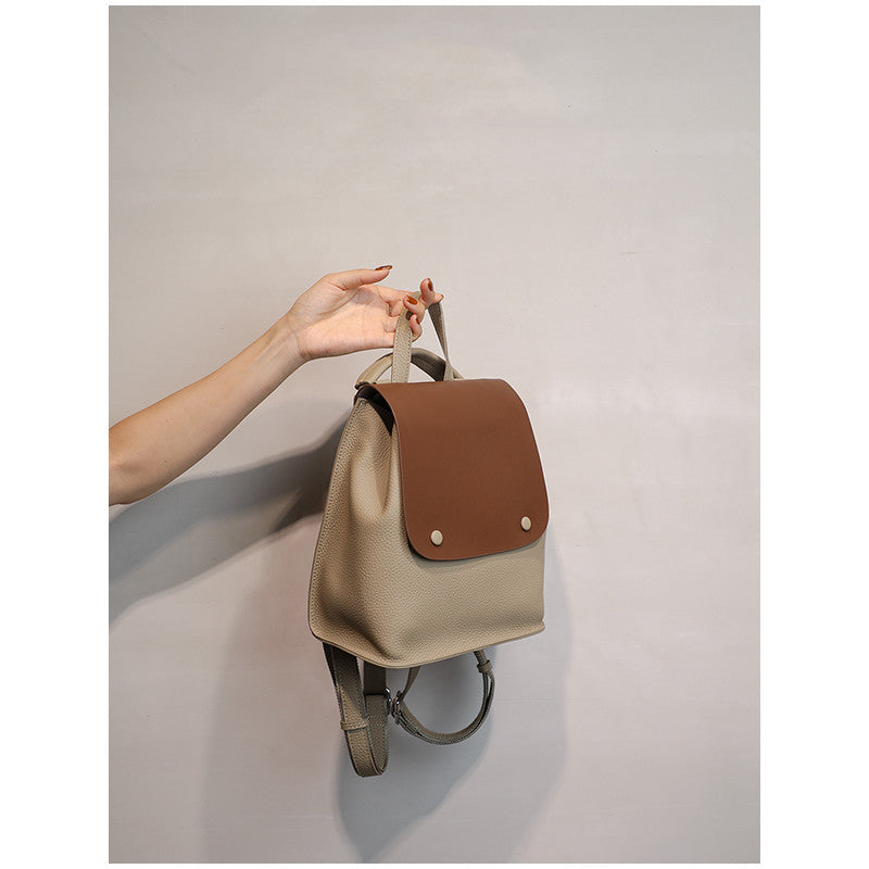 Genuine Leather Large-capacity Casual Backpack