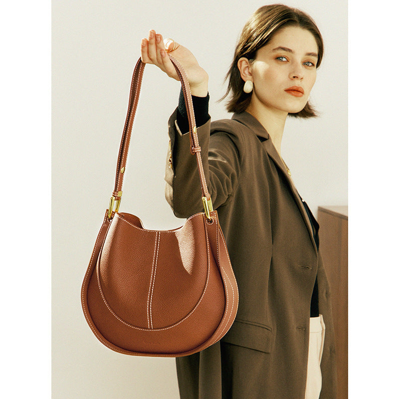 Genuine Leather Crossbody Bag – Stylish Shoulder Bag for Everyday Use Caramel 28x8x24.5cm 3 in 1 Fashion Women Anti-Theft Backpack