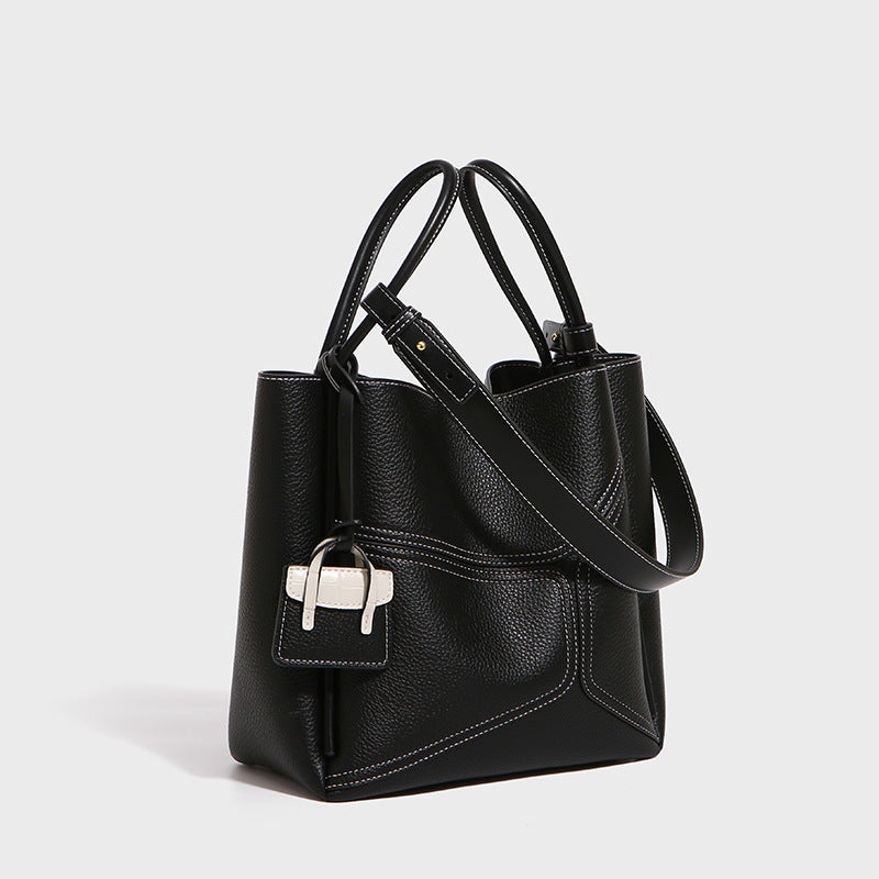 Genuine Leather Large Capacity Underarm Bag Shoulder Bag Tote Bag