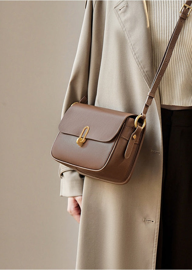 Genuine Leather Crossbody Bag - Stylish Shoulder Tote for Everyday Use Genuine Leather Crossbody Shoulder Bag U