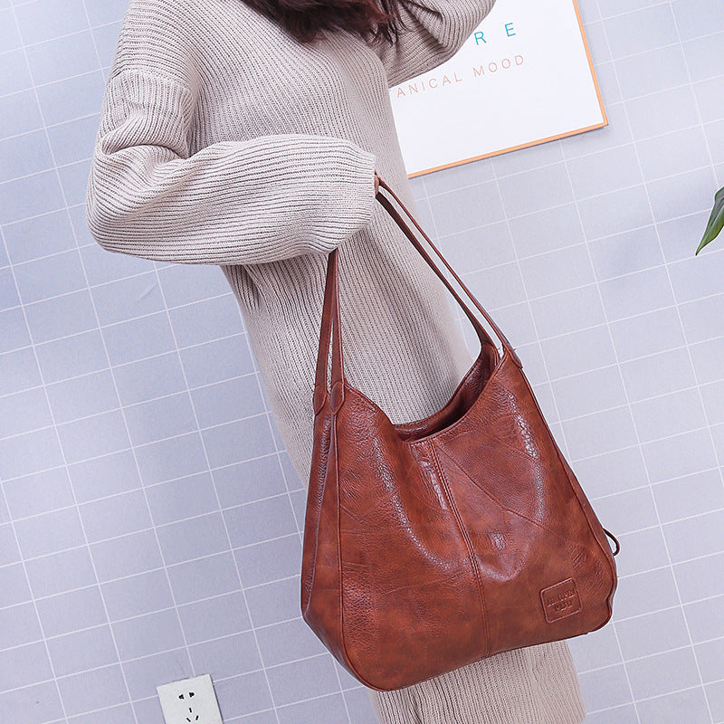 Vegan Leather Soft leather shoulder bag Tote Bag