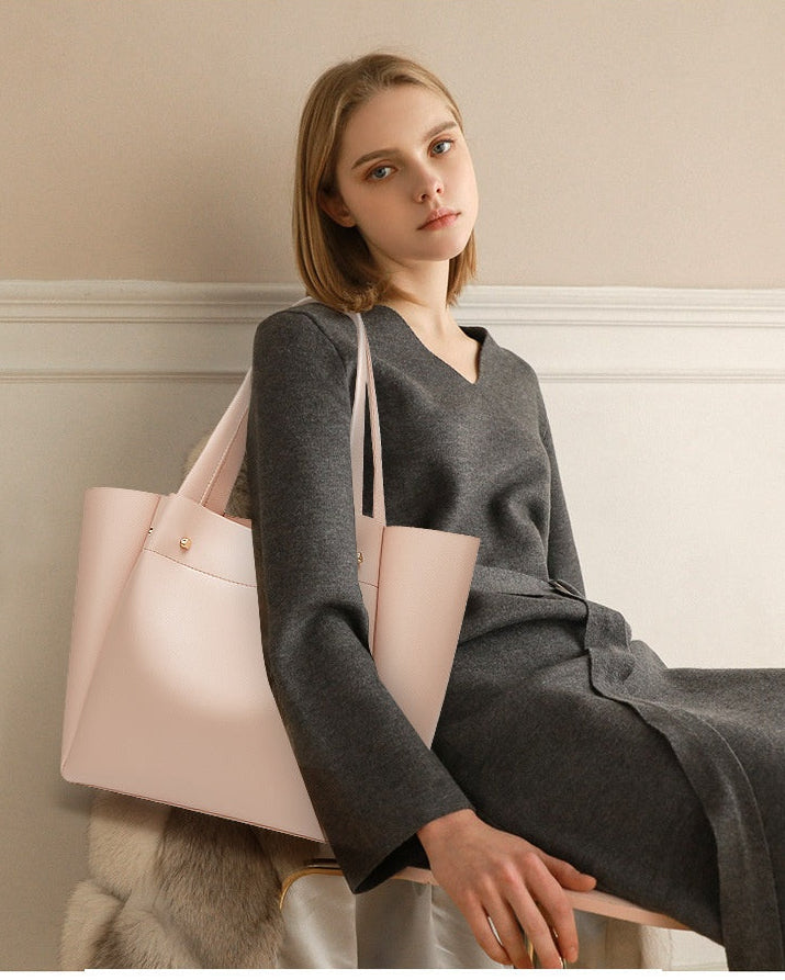 Vegan Leather Shoulder Tote Bag Large Capacity Tote Bag Vegan Leather Shoulder Tote Bag Large Ca