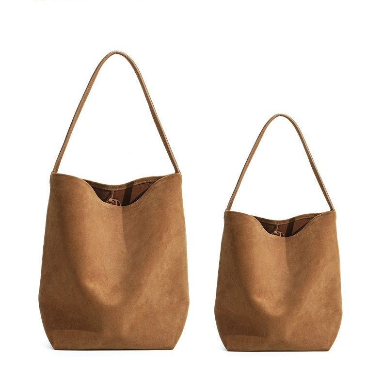 Genuine Leather Tote Bag - Large Capacity Soft Leather Shoulder Bag in Black for Stylish Black Bags Genuine Leather Shoulder Bag