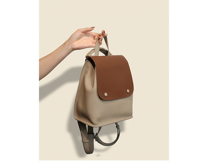 Genuine Leather Large-capacity Casual Backpack