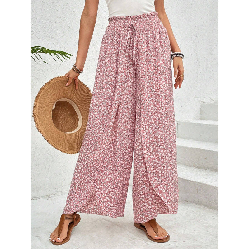 Comfortable  Floral Wide-leg Pants