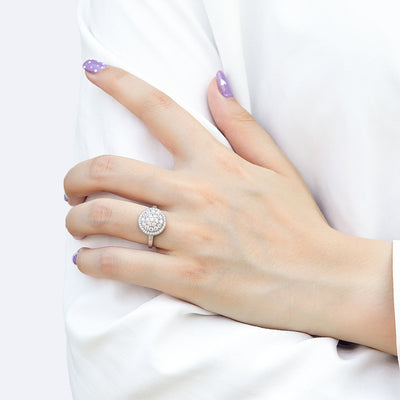 S925 Silver Ring Zircon Ring