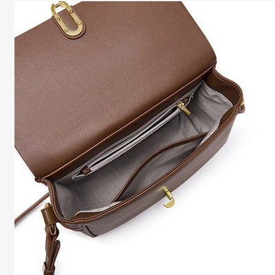 Genuine Leather Crossbody Bag - Stylish Shoulder Tote for Everyday Use Genuine Leather Crossbody Shoulder Bag U