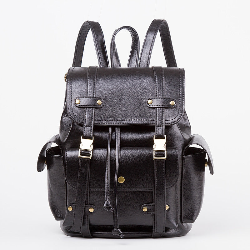 Vegan Leather Backpack  Drawstring Backpack