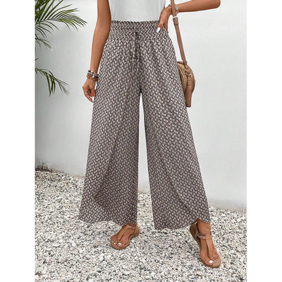 Comfortable  Floral Wide-leg Pants