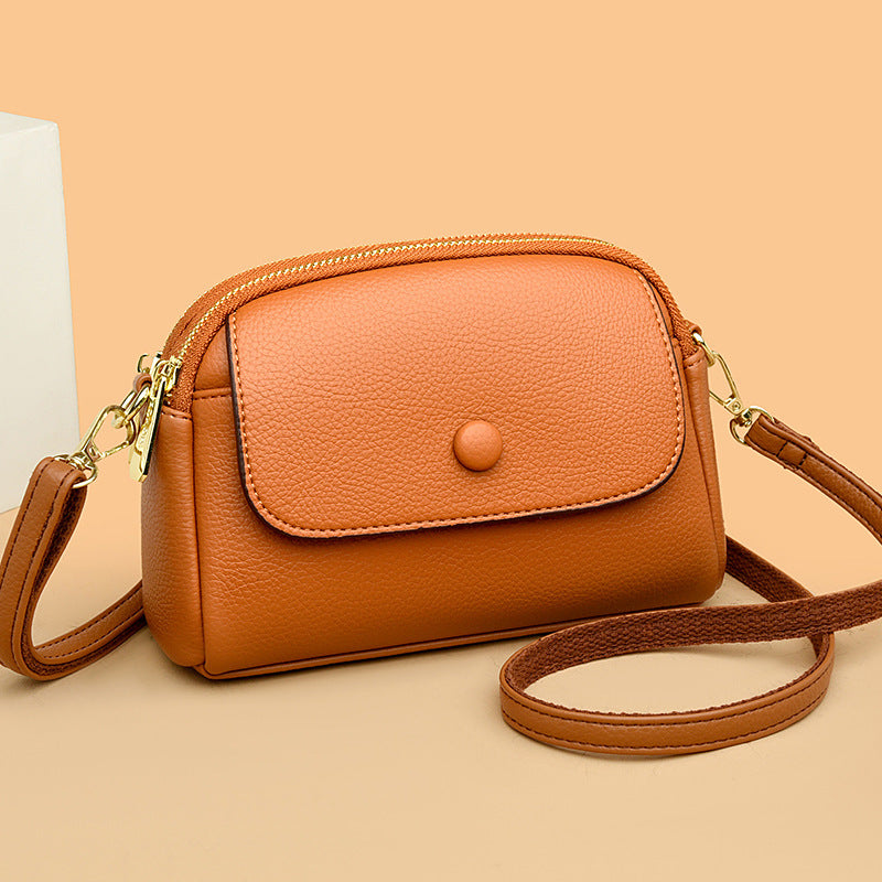 Vegan Leather Lightweight Soft Leather  Crossbody Bag Shoulder  Bag