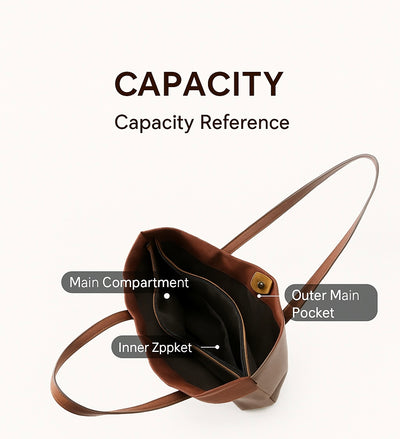 Genuine Soft Leather Large Capacity Totes Bag Shoulder Bag