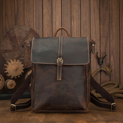 Casual  Genuine Leather backpack