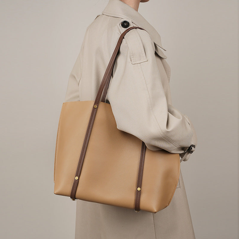 Genuine Soft Leather Large Capacity Totes Bag Shoulder Bag