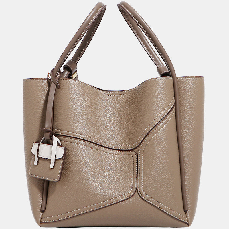 Genuine Leather Large Capacity Underarm Bag Shoulder Bag Tote Bag