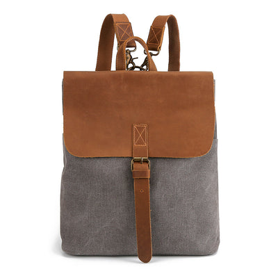 Horse Leather and Canvas  women Backpack