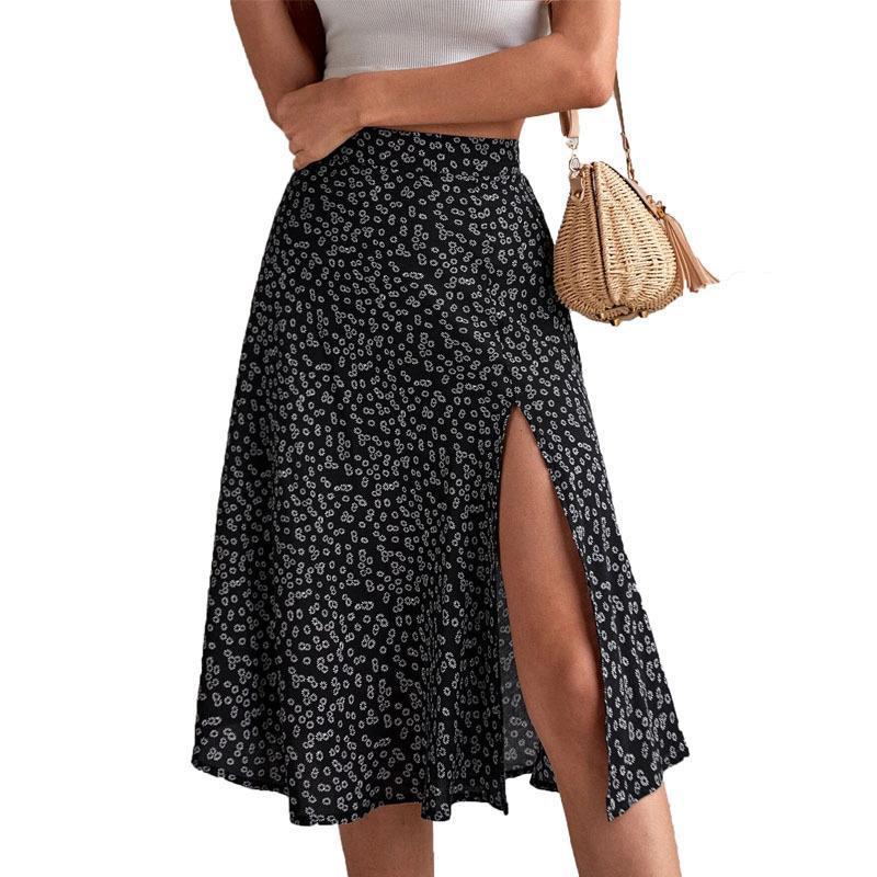 Floral Skirt  Mid-rise Skirt