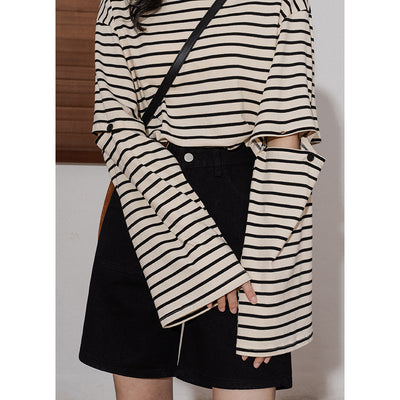 Causal  Striped T-shirt Women