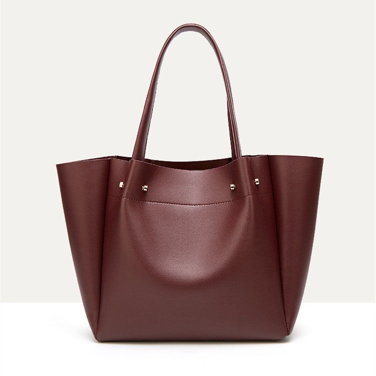 Vegan Leather Shoulder Tote Bag Large Capacity Tote Bag