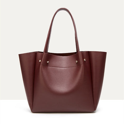 Vegan Leather Shoulder Tote Bag Large Capacity Tote Bag