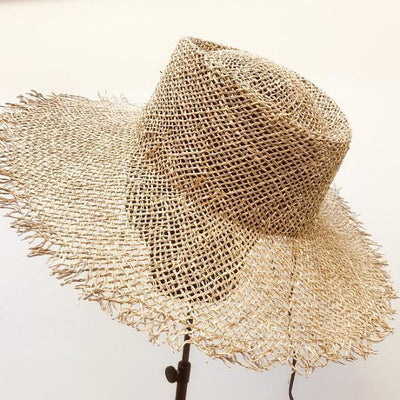 British Flat Hat Straw Hat Summer Beach Hat