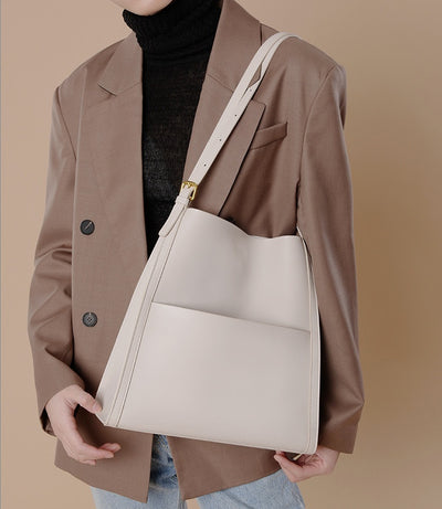 Genuine Leather Shoulder  Bag Large Capacity Tote Bag